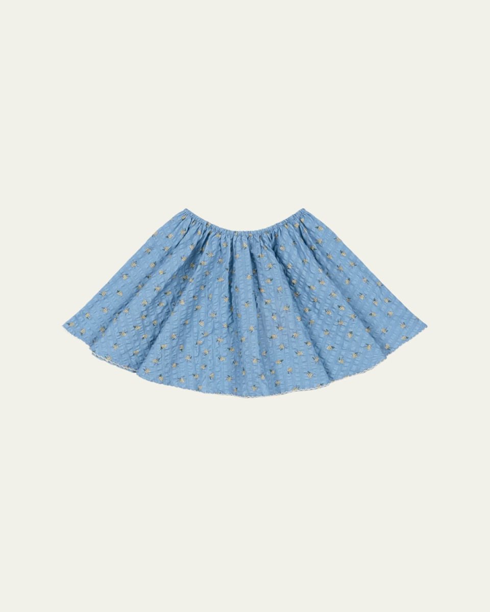 Girl's Kim Lemon-Print Skirt, Size 12M-10